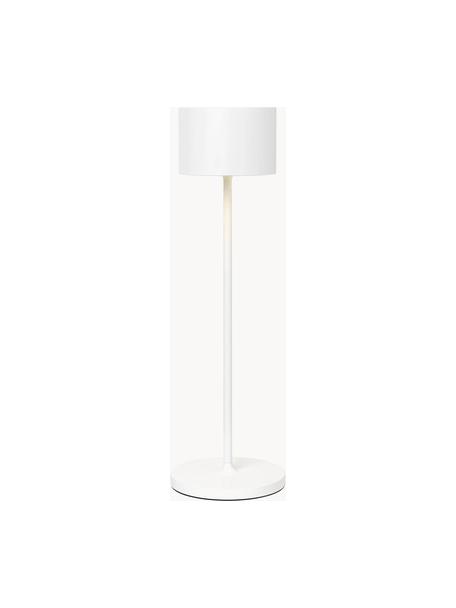 Lámpara de mesa LED regulable para exterior Farol, portátil, Lámpara: aluminio con pintura en p, Cable: plástico, Blanco, Ø 11 x Al 34 cm