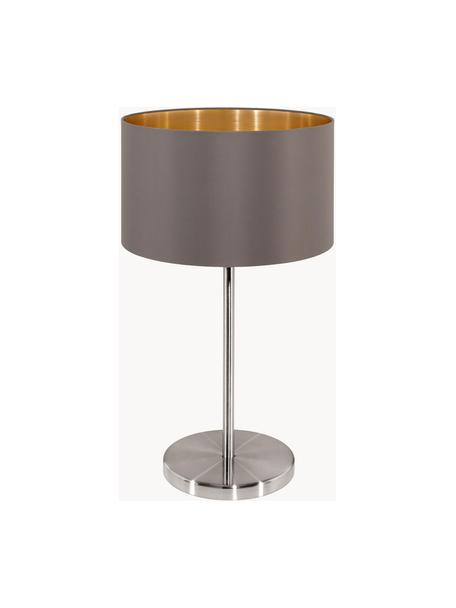 Lámpara de mesa Jamie, Cable: plástico, Gris, plateado, Ø 23 x Al 42 cm