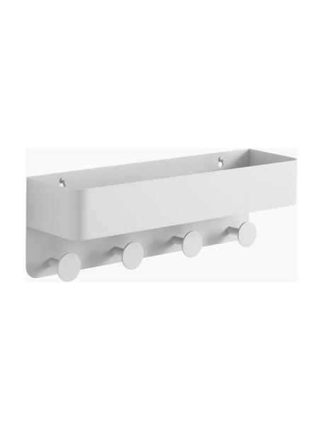 Metalen handdoekrek Lou, Gelakt metaal, Wit, B 45 x H 15 cm