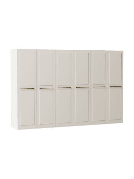 Armoire modulaire beige Charlotte, larg. 300 cm, variantes multiples, Beige clair, Basic Interior, hauteur 200 cm