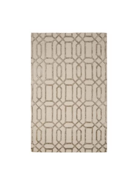 Ręcznie tuftowany dywan z wełny Vegas, Beżowy, kremowy, S 120 x D 185 cm (rozmiar S)