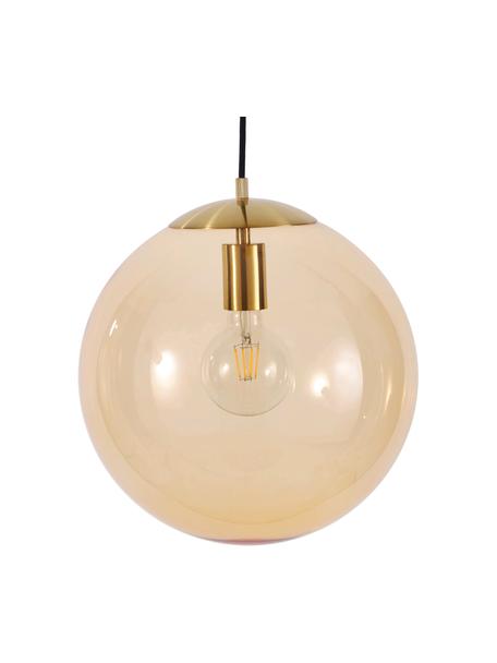 Lampada a sospensione in vetro Bao, Paralume: vetro, Baldacchino: metallo zincato, Oro, Ø 35 cm