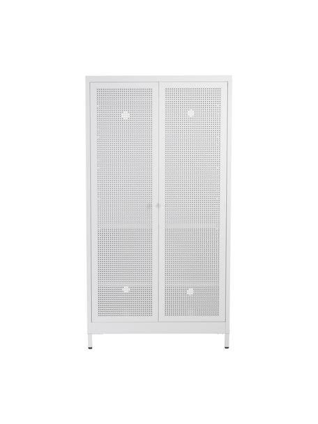 Szafa z drewna Hilla, 2-drzwiowa, Metal powlekany, Biały, S 85 x W 162 cm