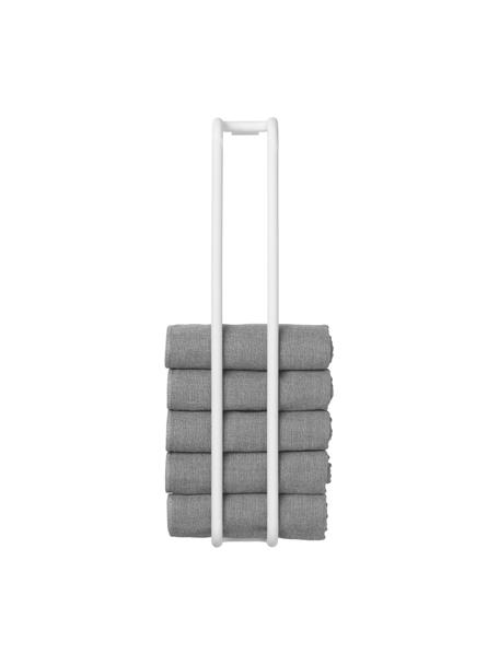 Portasciugamani in metallo Modo, Metallo rivestito, Bianco, Larg. 7 x Alt. 42 cm