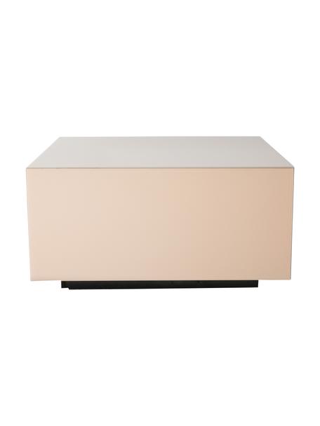 Couchtisch Mirror, Spiegelglas, Mitteldichte Holzfaserplatte (MDF), Beige, B 60 x T 60 cm