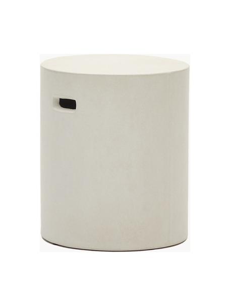 Sgabello rotondo da giardino Aiguablava, Lastra di cemento, Bianco latte, Ø 37 x Alt. 43 cm