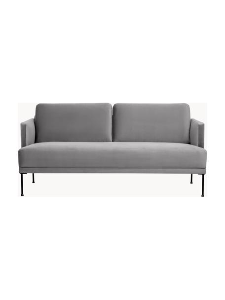 Zamatová pohovka Fluente (2-miestna), Zamatová sivá, Š 166 x H 85 cm