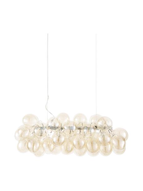 Grande suspension design grappe à sphères multiples en verre Gross Bar, Ambré, larg. 80 x haut. 36 cm