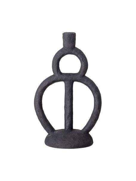 Candelabro di design Kika, Poliresina, Nero, Larg. 18 x Alt. 29 cm