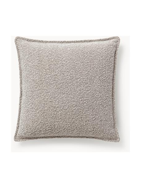 Cojín en tejido bouclé sofá Lennon, Funda: tejido bouclé (80% poliés, Bouclé gris pardo, An 60 x L 60 cm