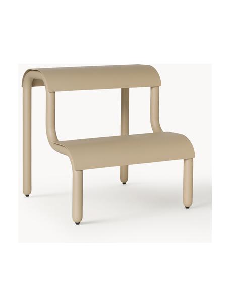 Tabouret en métal pour enfant Up Step, Métal, revêtement par poudre, Beige clair, larg. 34 x haut. 36 cm