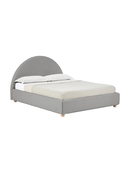 Čalúnená posteľ s úložným priestorom Ebba, sivá, Sivá, 140 x 200 cm