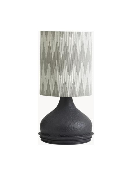 Lámpara de mesa Arito, Pantalla: tela, Cable: plástico, Negro, gris, blanco, Ø 22 x Al 45 cm