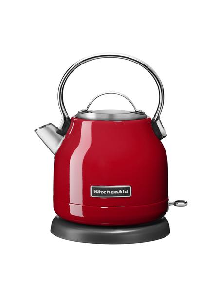Wasserkocher Classic, Korpus: Edelstahl, Griff: Aluminium, Rot, glänzend, B 23 x H 26 cm