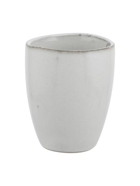 Ručně vyrobený kameninový pohárek Nordic Sand, 6 ks, Kamenina, Písek, Ø 8 cm, V 10 cm, 250 ml