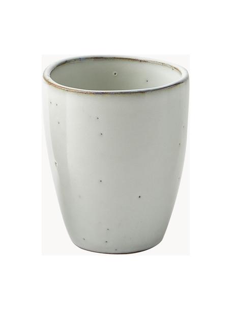 Mugs artisanaux Nordic Sand, 6 pièces, Grès cérame, Gris clair, chiné, Ø 8 x haut. 10 cm, 250 ml