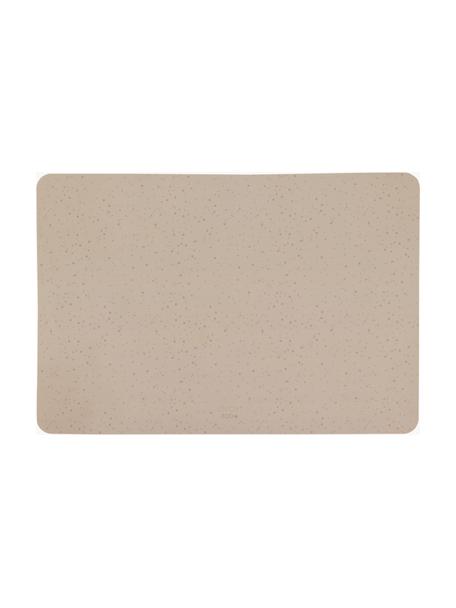 Voerbakmat voor huisdieren Koko, 100% siliconen, Beige, gespikkeld, B 34 x L 50 cm