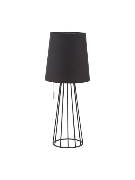 Grote tafellamp Mailand in zwart, Lampvoet: vermessingt en gelakt met, Zwart, Ø 23 x H 59 cm