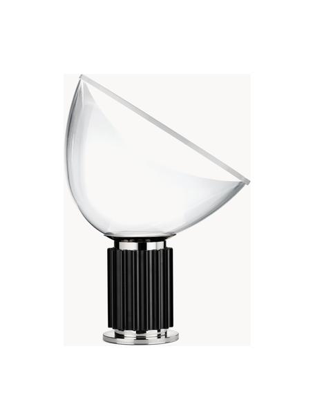 Lampe à poser LED soufflée bouche Taccia Small, intensité lumineuse variable, Noir, Ø 37 x haut. 49 cm