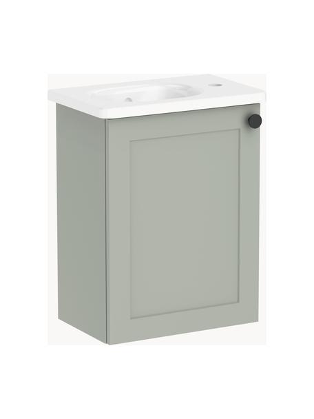 Waschtisch mit Unterschrank Rafaella, 45 cm Breite, Griff: Aluminium, beschichtet, Grün, B 45 x H 58 cm