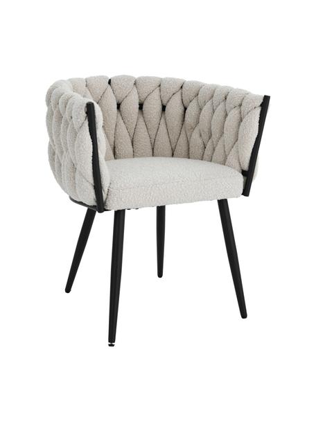 Buklé stolička s opierkami Molto, Biela, Š 63 x H 52 cm