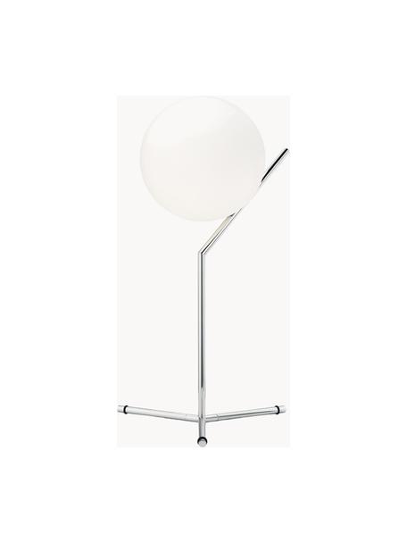 Grande lampe à poser soufflée bouche IC Lights, intensité lumineuse variable, Argenté, blanc, larg. 32 x haut. 53 cm