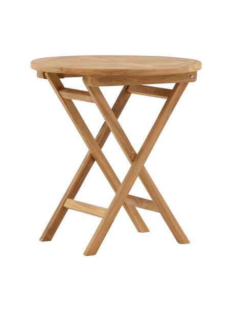 Table de jardin pliable en teck Kenya, Bois de teck massif, Bois de teck, Ø 70 x haut. 75 cm