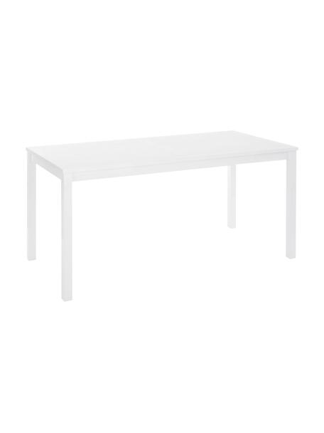 Tavolo da giardino in legno bianco Rosenborg, 165 x 80 cm, Legno di mogano verniciato, Bianco, Larg. 165 x Prof. 80 cm