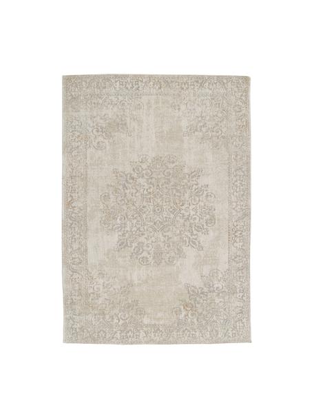 Ręcznie tkany dywan szenilowy w stylu vintage Nalia, Odcienie beżowego, we wzór, S 80 x D 150 cm (Rozmiar XS)
