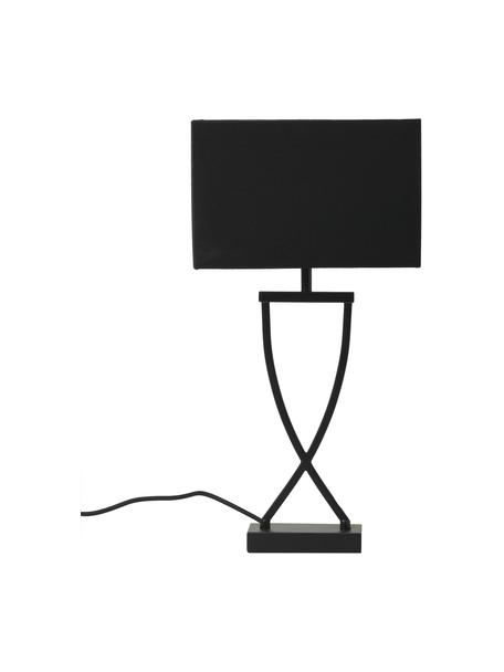 Veľká stolová lampa Vanessa, Čierna, Š 27 x V 52 cm