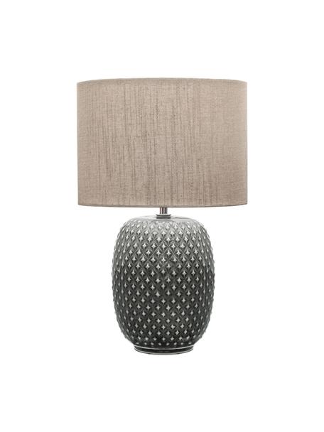 Keramická stolová lampa Pretty Classy, Sivá, béžová, Ø 25 x V 40 cm