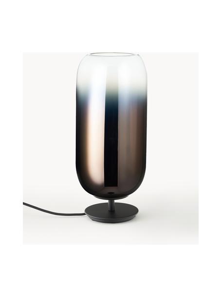 Lampe à poser soufflée bouche Gople, tailles variées, Brun, noir, Ø 15 x haut. 34 cm