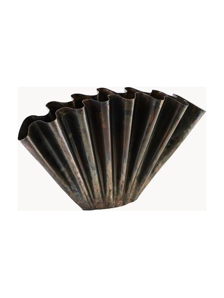 Jarrón Flood, Metal recubierto, Marrón oscuro, gris oscuro, An 53 x Al 30 cm
