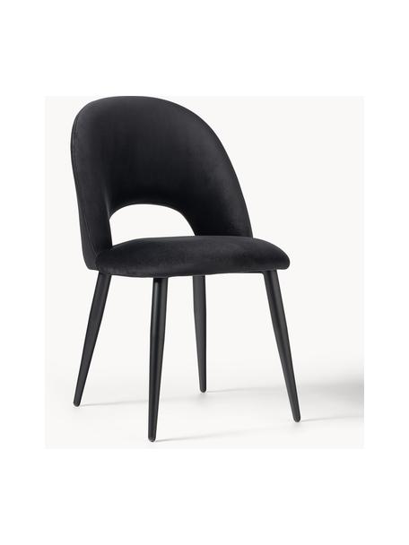 Čalouněná židle Rachel, Černá, Š 53 cm, H 57 cm
