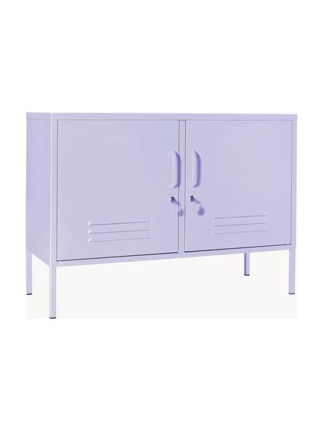Metalen dressoir Mustard met deuren, Staal, gepoedercoat, Lavendel, B 100 x H 72 cm