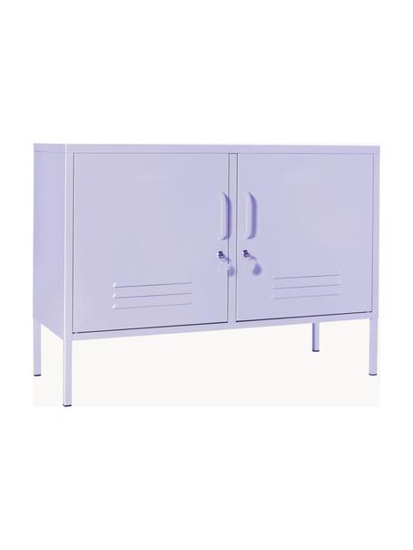 Metalen dressoir The Lowdown, Staal, gepoedercoat, Lavendel, B 100 x H 72 cm