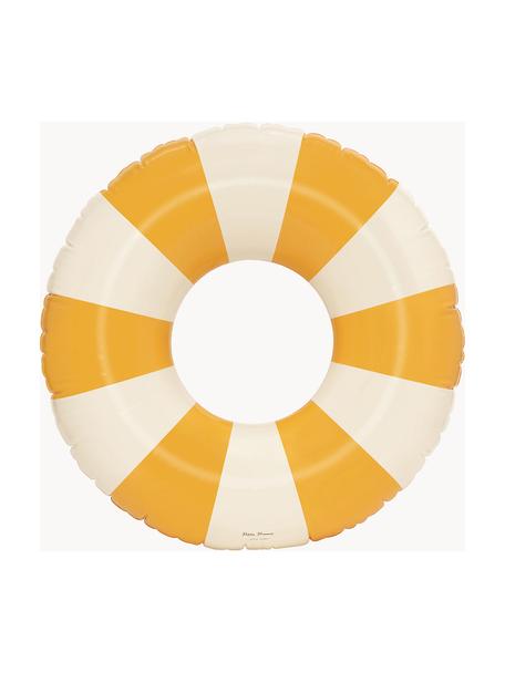 Bouée de natation artisanale Céline, PVC, Jaune soleil, blanc cassé, Ø 120 cm