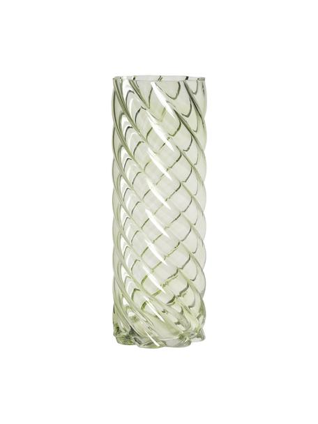Jarrón de vidrio Marshmallow, Vidrio, Verde claro, Ø 12 x Al 33 cm