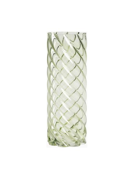 Vaso di vetro Marshmallow, Vetro, Verde chiaro, Ø 12 x Alt. 33 cm