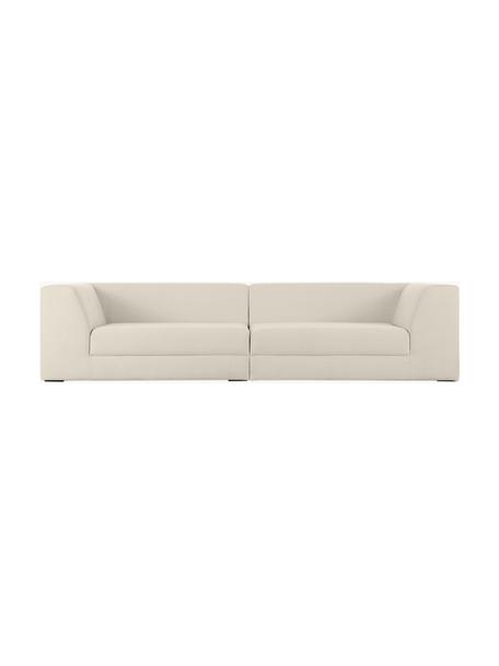 Modulares Sofa Grant (3-Sitzer), Bezug: Baumwolle Der hochwertige, Gestell: Fichtenholz, Füße: Massives Buchenholz, lack, Webstoff Hellbeige, B 266 x T 106 cm