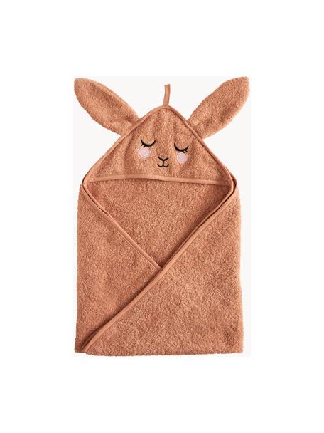 Ręcznik dla dzieci z bawełny organicznej Bunny, 100% bawełna organiczna z certyfikatem GOTS, Nugatowy, S 72 x D 72 cm