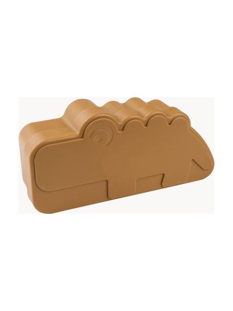 Boîte à goûter pour enfants Kiddish, Plastique, sans BPA, Ocre, larg. 21 x haut. 6 cm