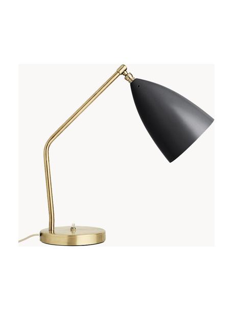 Lampa stołowa Gräshoppa, Czarny matowy, mosiądz, S 48 x W 44 cm