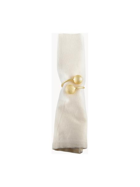 Ronds de serviette de table Edena, 4 pièces, Métal, enduit, Doré, Ø 60 cm