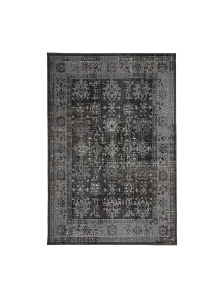 In- & Outdoor-Teppich Tilas Antalya im Vintage Style, 100% Polypropylen, Grautöne, Schwarz, B 80 x L 150 cm (Größe XS)