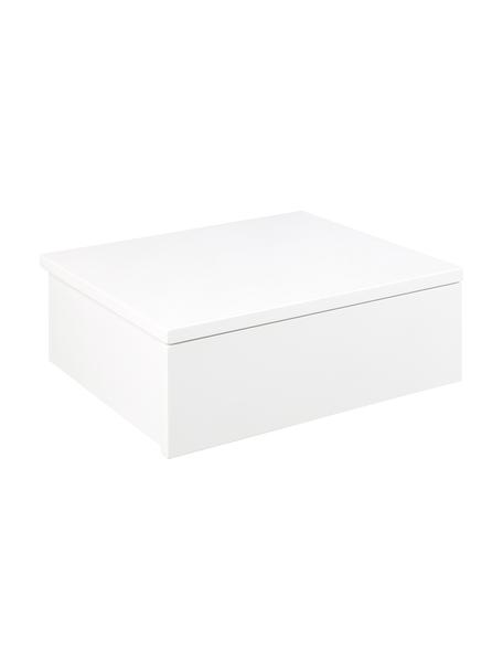 Wand-Nachttisch Avignon, Mitteldichte Holzfaserplatte (MDF), lackiert, Weiss, B 37 x H 13 cm
