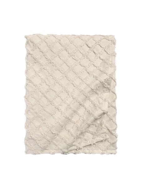 Couvre-lit à motif en relief Royal, Coton, Blanc crème, larg. 180 x long. 260 cm (pour lits jusqu'à 140 x 200 cm)
