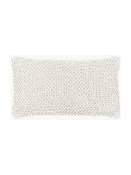 Funda de cojín texturizada Indi, 100% algodón, Blanco crema, An 30 x L 50  cm