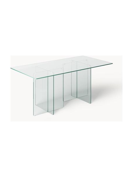 Mesa de comedor de vidrio Anouk, 180 x 90 cm, Vidrio, Transparente, An 180 x Al 90 cm