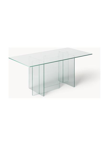 Table en verre Anouk, 180 x 90 cm, Verre, Transparent, larg. 180 x haut. 90 cm